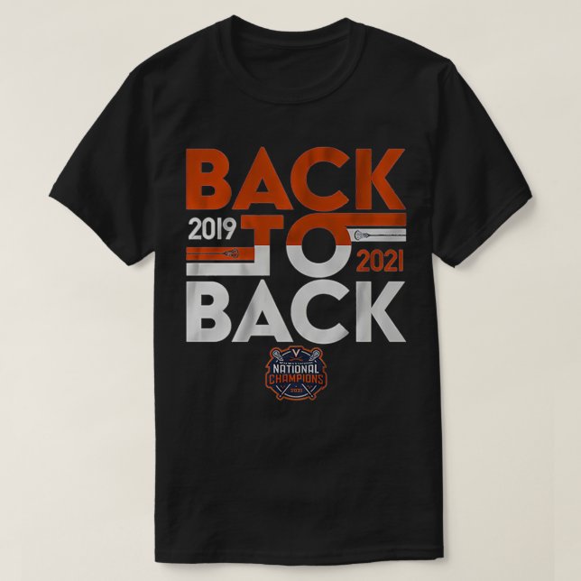 Uva Lacrosse Back To Back T-Shirt (Design Front)