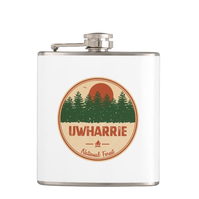 Uwharrie National Forest Hip Flask (Front)