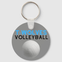 Uwharrie Timberwolves Volleyball Keychain