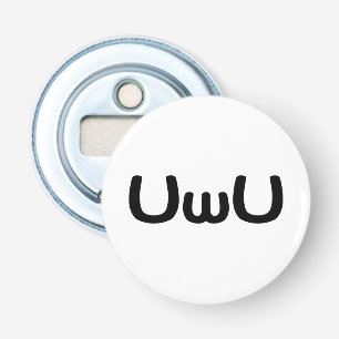 UwU Happy Anime Face Emoticon Bottle Opener