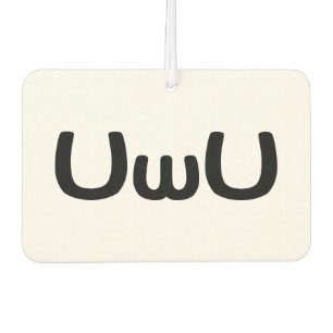 UwU Happy Anime Face Emoticon Car Air Freshener