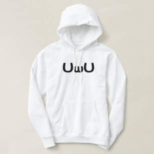 UwU Happy Anime Face Emoticon Hoodie