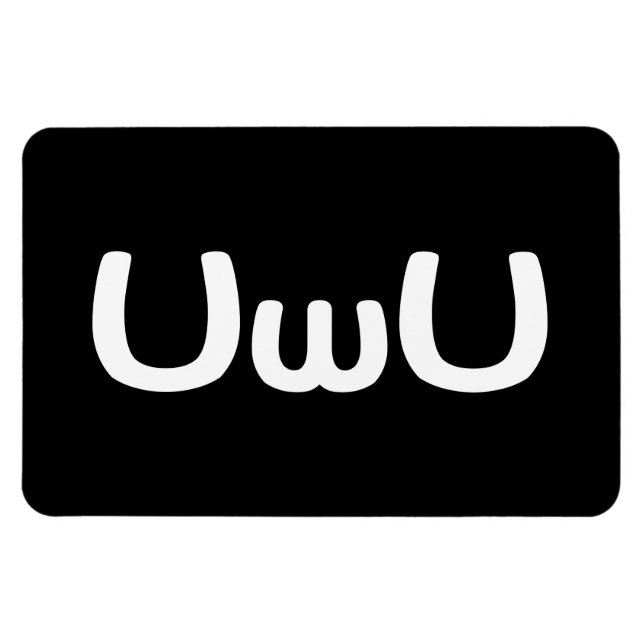 UwU Happy Anime Face Emoticon Magnet (Horizontal)