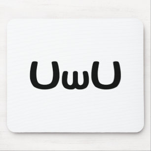 UwU Happy Anime Face Emoticon Mouse Mat
