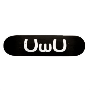 UwU Happy Anime Face Emoticon Skateboard