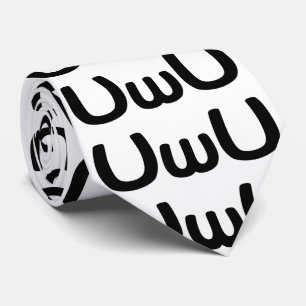 UwU Happy Anime Face Emoticon Tie