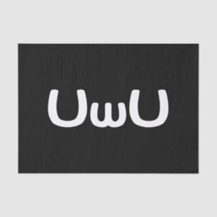 UwU Happy Anime Face Emoticon Tissue Paper