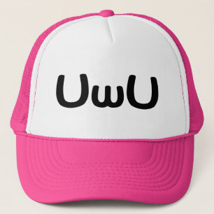 UwU Happy Anime Face Emoticon Trucker Hat