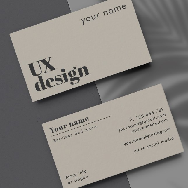 UX design programming modern Business Card (Creator Uploaded)