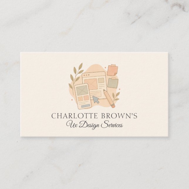 UX Design User Experience Interface Digital Produc Business Card (Front)