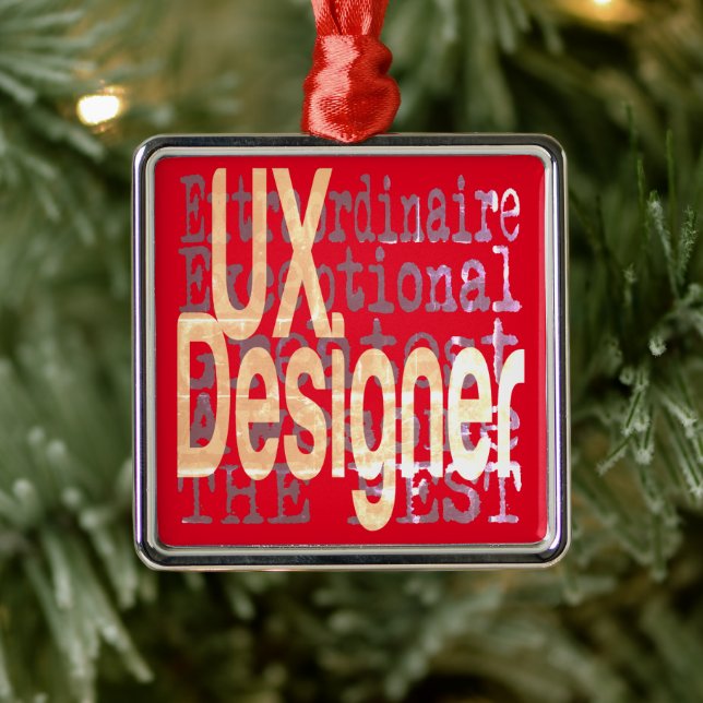 UX Designer Extraordinaire Metal Tree Decoration (Tree)