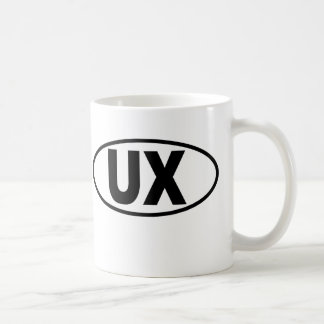 UX User Experience Mug - Black oval logo