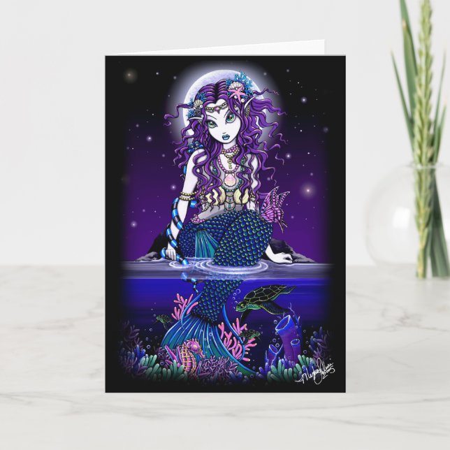 "Uxia" Mermaid Greeting Card (Front)