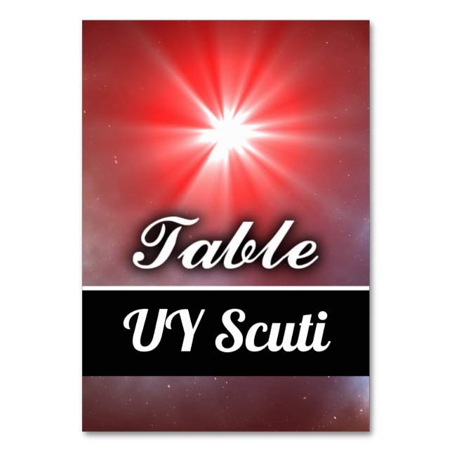 UY Scuti Table Number (Front)