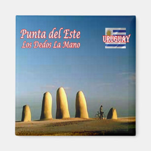 UY - Uruguay Punta del Este Fingers Hand Monument Magnet