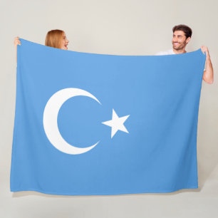 Uyghur Flag of East Turkistan (Uyghuristan) Fleece Blanket