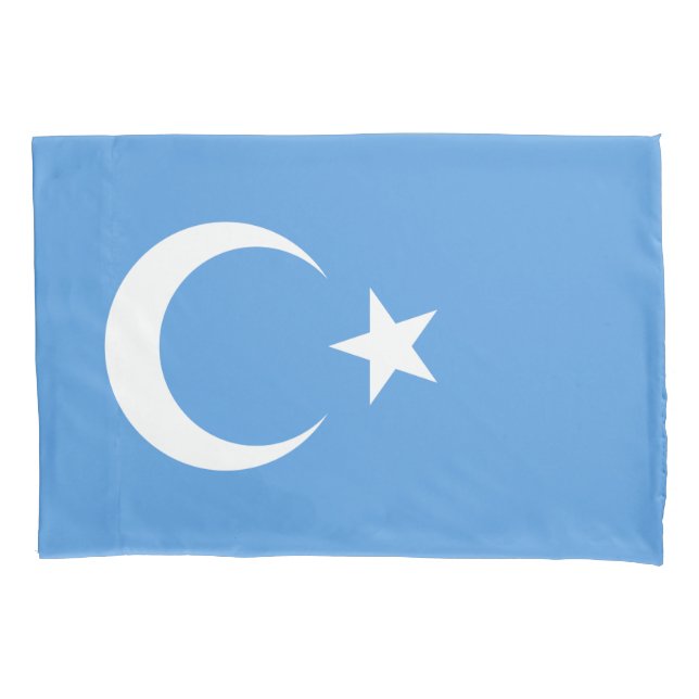 Uyghur Flag of East Turkistan (Uyghuristan) Pillowcase (Front-Left)