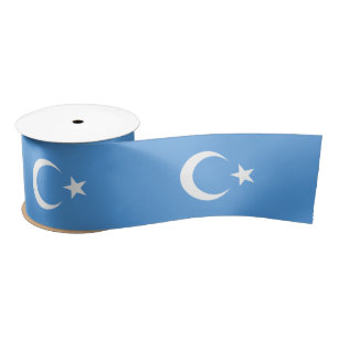 Uyghur Flag of East Turkistan (Uyghuristan) Satin Ribbon