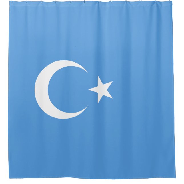 Uyghur Flag of East Turkistan (Uyghuristan) Shower Curtain (Front)