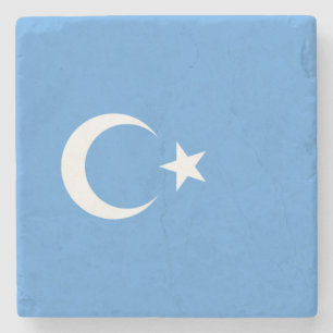 Uyghur Flag of East Turkistan (Uyghuristan) Stone Coaster