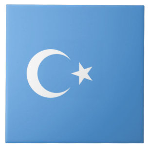 Uyghur Flag of East Turkistan (Uyghuristan) Tile
