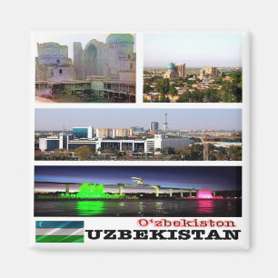 UZ - Uzbekistan - Mosaic - Collage Magnet