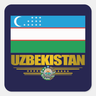 "Uzbek Pride" Square Sticker