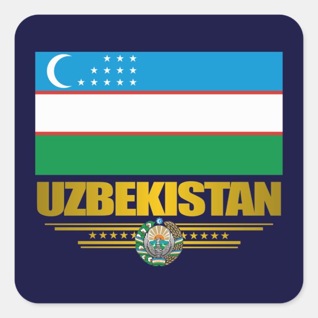 "Uzbek Pride" Square Sticker (Front)