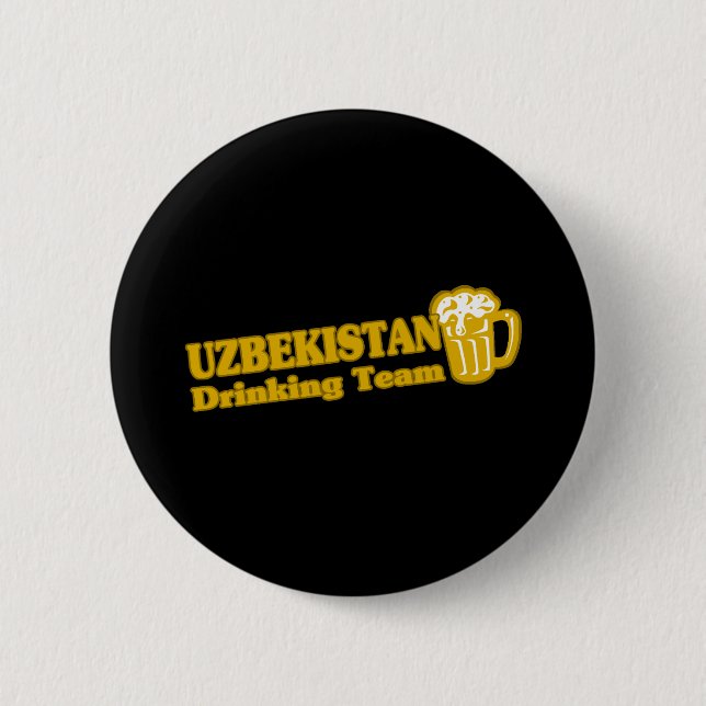 UZBEKISTAN 6 CM ROUND BADGE (Front)