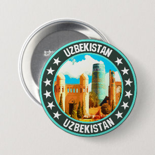Uzbekistan 7.5 cm round badge