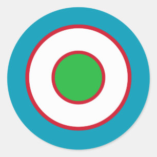 Uzbekistan country roundel flag symbol circle army classic round sticker