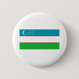 Uzbekistan Flag 6 Cm Round Badge