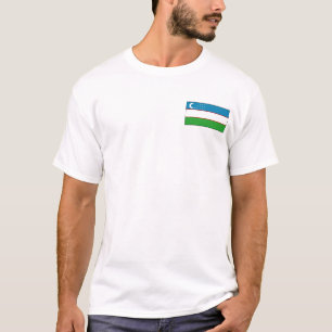Uzbekistan Flag and Map T-Shirt