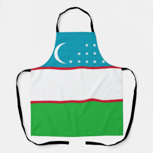Uzbekistan flag apron