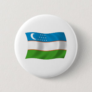 Uzbekistan Flag Button