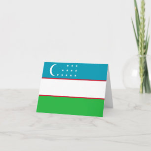 Uzbekistan Flag Card
