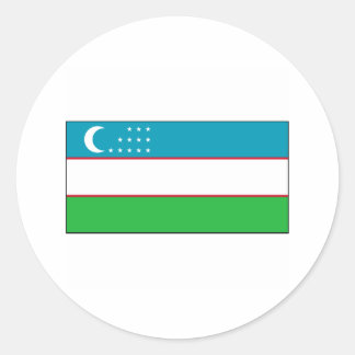 Uzbekistan FLAG International Classic Round Sticker