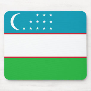 Uzbekistan Flag Mouse Mat