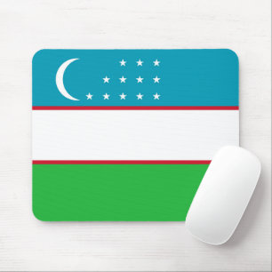 Uzbekistan flag mouse mat