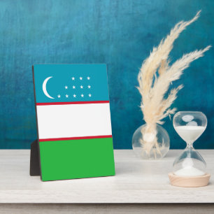 Uzbekistan flag plaque