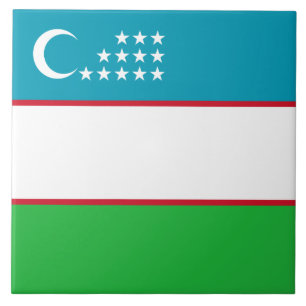 Uzbekistan Flag Tile