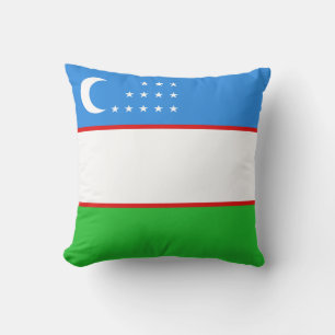 Uzbekistan Flag x Flag Pillow
