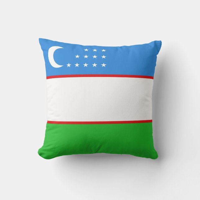 Uzbekistan Flag x Flag Pillow (Front)