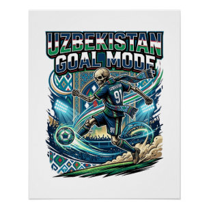 Uzbekistan Goal Mode Skeleton Striker Nations Stre Poster