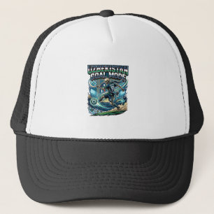 Uzbekistan Goal Mode Skeleton Striker Nations Stre Trucker Hat