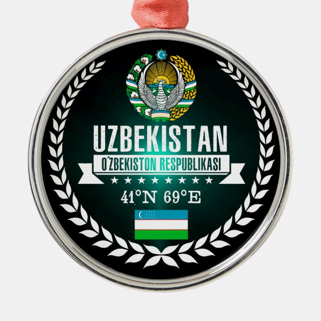 Uzbekistan Metal Tree Decoration (Front)