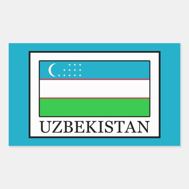 Uzbekistan Rectangular Sticker (Front)