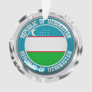 Uzbekistan Round Emblem Ornament