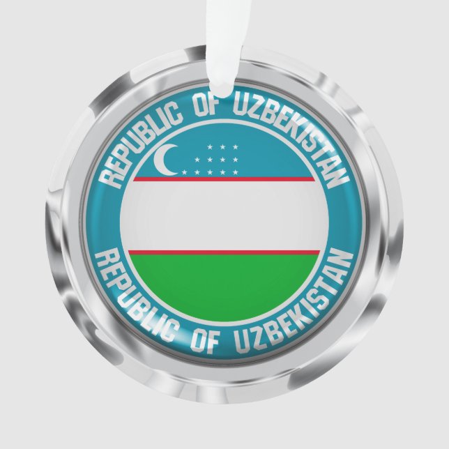 Uzbekistan Round Emblem Ornament (Front)