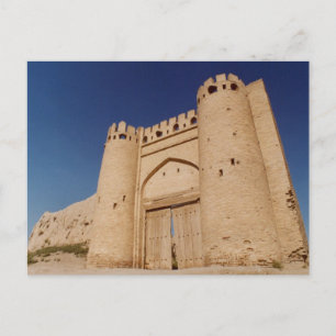 uzbekistan samarqand gate postcard